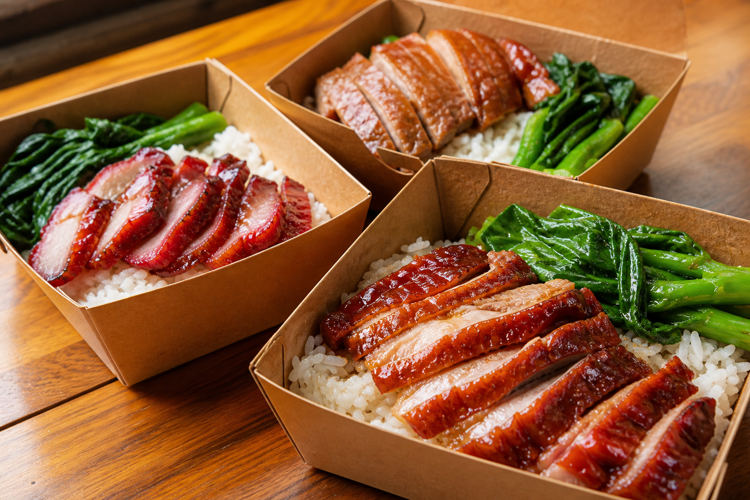 三盒燒味飯外賣自取