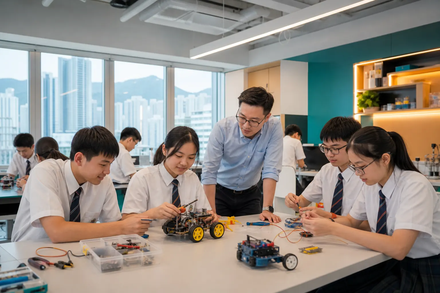 知行創科學院學生在導師帶領下進行小組學習